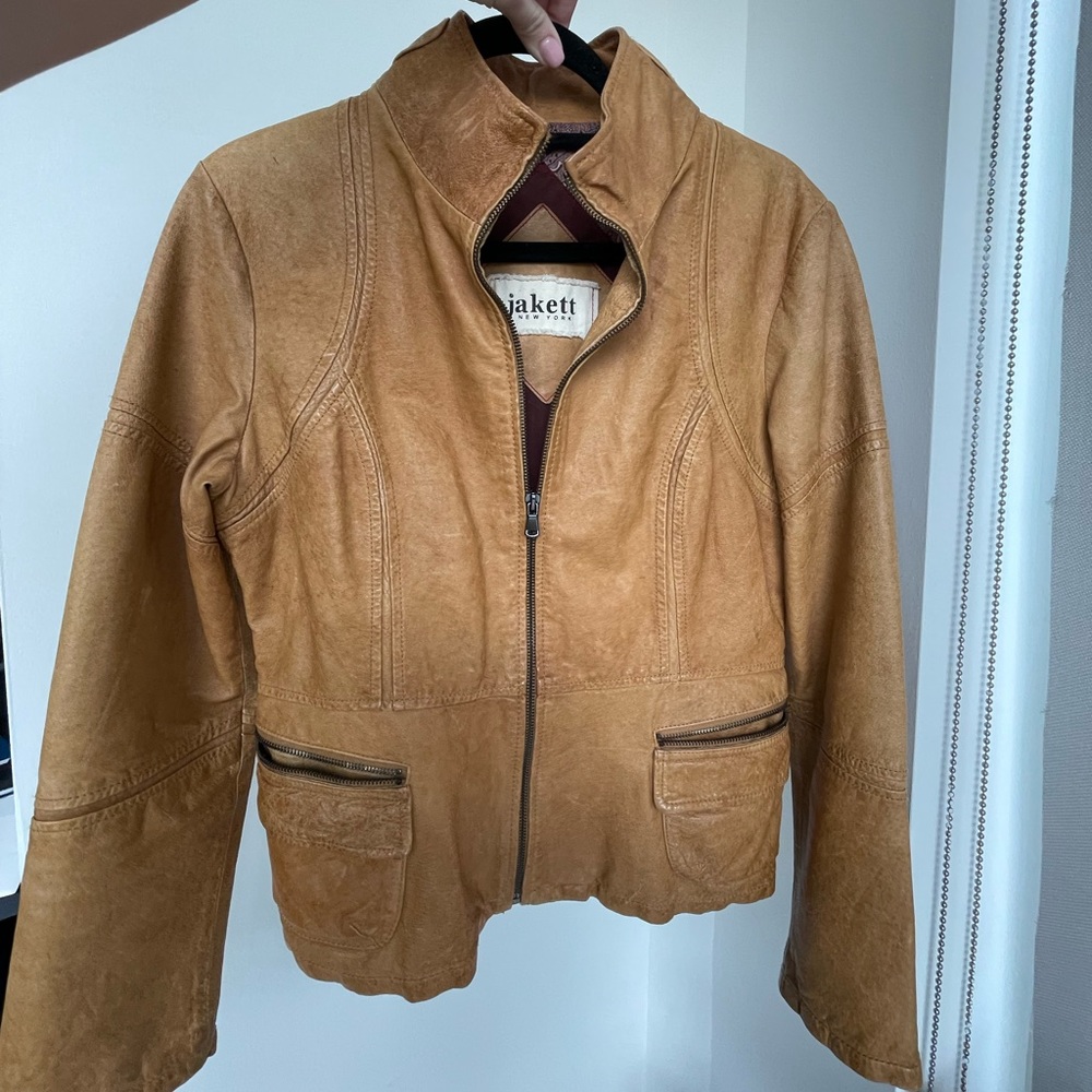 Vintage Leather Jacket - Jakett New York - Trendy Motorcycle Jacket - sexy!